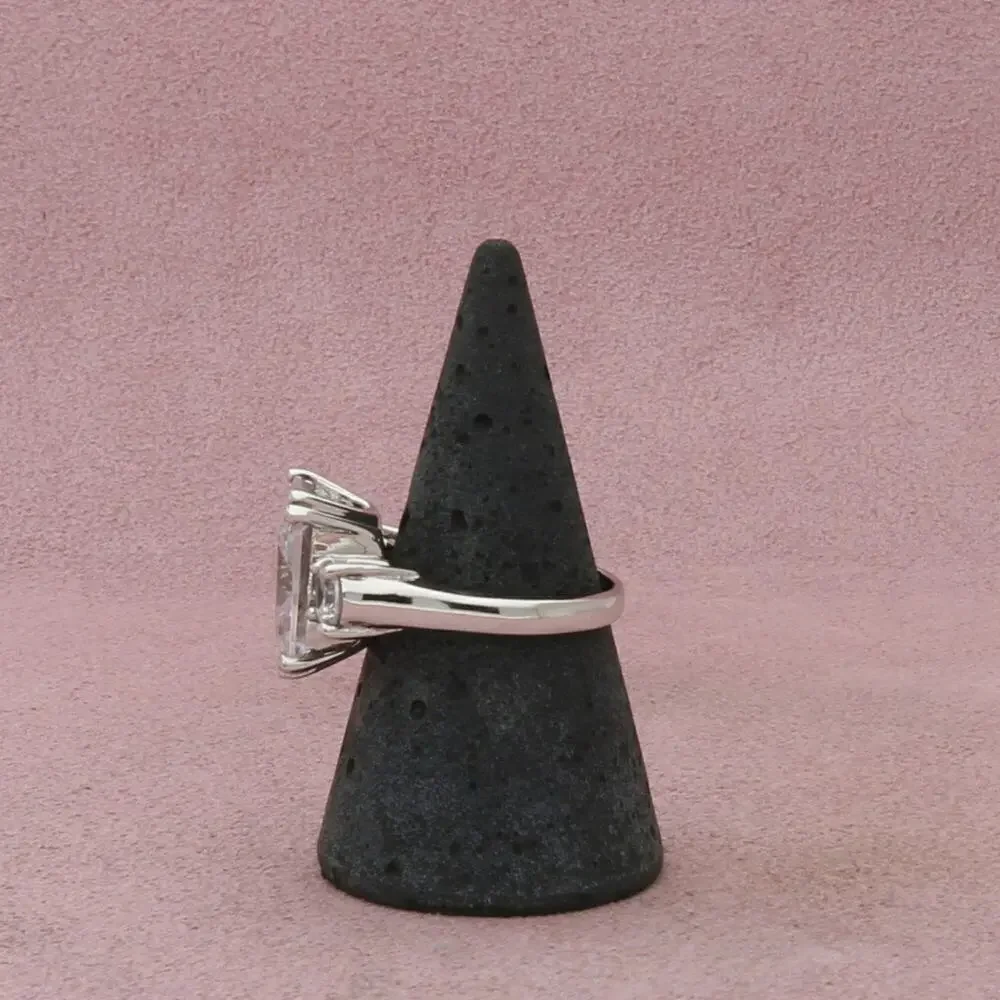 sterling silver clear cz cocktail ring size 7.75